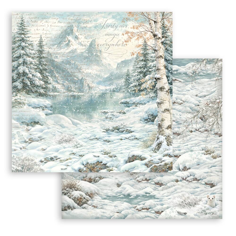 Stamperia White Christmas Maxi Background 12x12 Inch Paper Pack (SBBL191) Stamperia White Christmas Maxi Background 12x12 Inch Paper Pack (SBBL191)