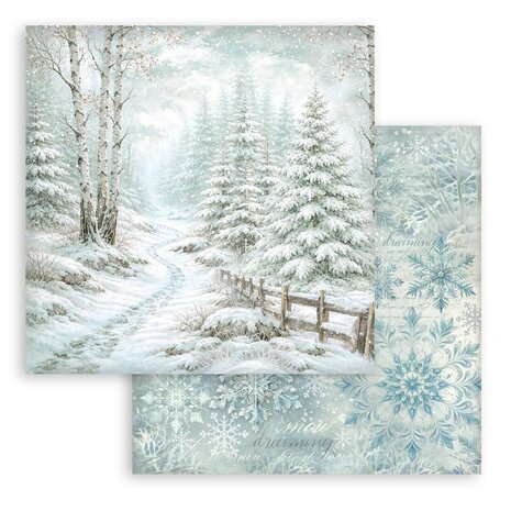 Stamperia White Christmas Backgrounds 8x8 Inch Paper Pack (SBBS147) Stamperia White Christmas Backgrounds 8x8 Inch Paper Pack (SBBS147)