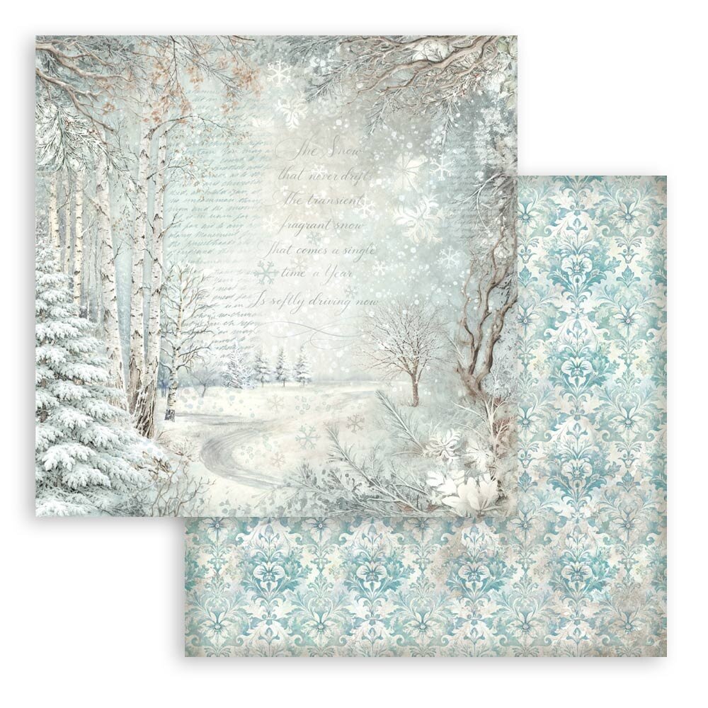 Stamperia White Christmas Backgrounds 8x8 Inch Paper Pack (SBBS147) Stamperia White Christmas Backgrounds 8x8 Inch Paper Pack (SBBS147)