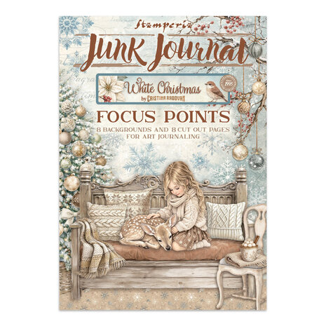 Stamperia White Christmas Junk Journal A5 Focus Points (SBJKS07) Stamperia White Christmas Junk Journal A5 Focus Points (SBJKS07)