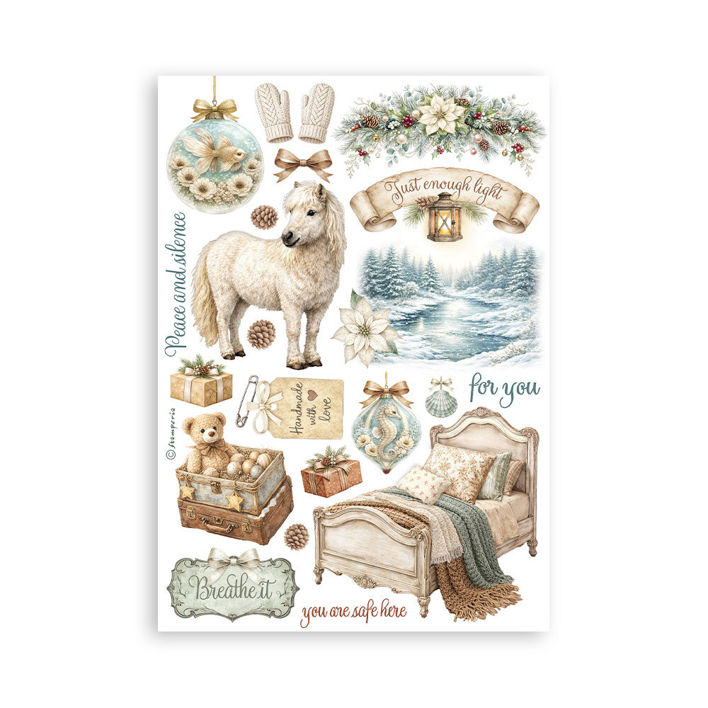Stamperia White Christmas A5 Washi Pad (SBW36) Stamperia White Christmas A5 Washi Pad (SBW36)
