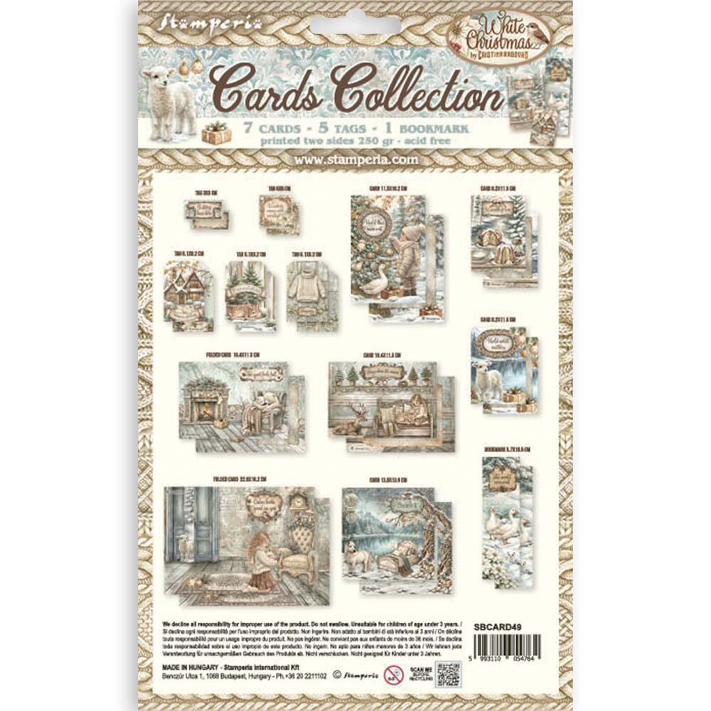 Stamperia White Christmas Cards Collection (SBCARD49) Stamperia White Christmas Cards Collection (SBCARD49)