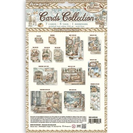 Stamperia White Christmas Cards Collection (SBCARD49) Stamperia White Christmas Cards Collection (SBCARD49)