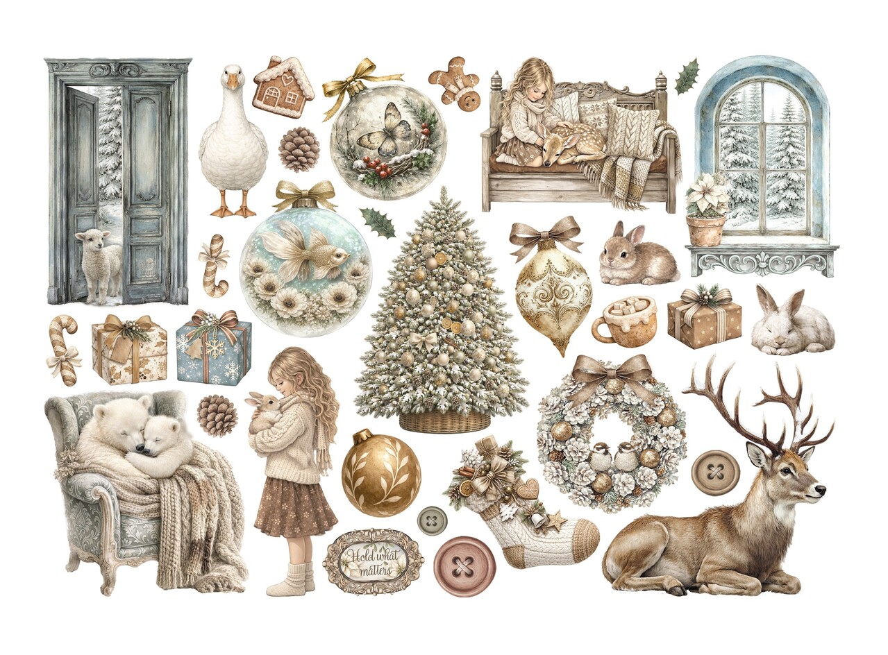 Stamperia White Christmas Ephemera (DFLCT89) Stamperia White Christmas Ephemera (DFLCT89)