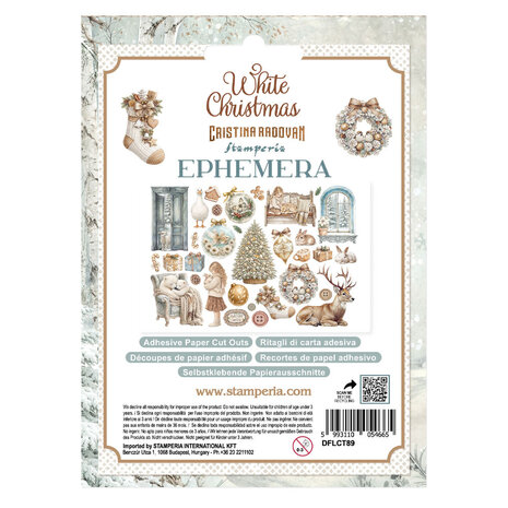 Stamperia White Christmas Ephemera (DFLCT89) Stamperia White Christmas Ephemera (DFLCT89)
