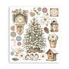 Stamperia White Christmas 8x8 Inch Rub-On Assortment (DFLRBXG13)