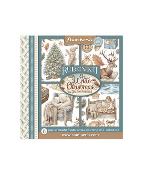 Stamperia White Christmas 6x6 Inch Rub-On Assortment (DFLRBX21) Stamperia White Christmas 6x6 Inch Rub-On Assortment (DFLRBX21)