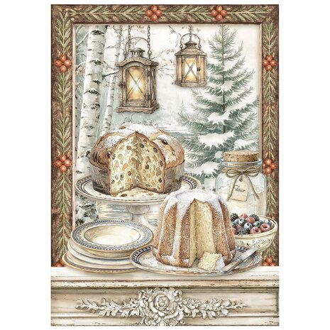Stamperia White Christmas A6 Mini Rice paper (DFSA6X10) Stamperia White Christmas A6 Mini Rice paper (DFSA6X10)