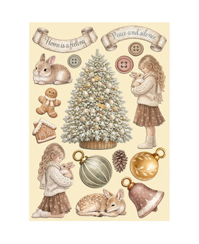 Stamperia White Christmas Wooden Shapes A5 (KLSP206)