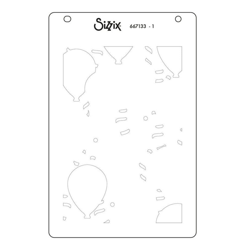 Sizzix Stacey Park A6 Layered Stencils Birthday Balloons (667133) Sizzix Stacey Park A6 Layered Stencils Birthday Balloons (667133)