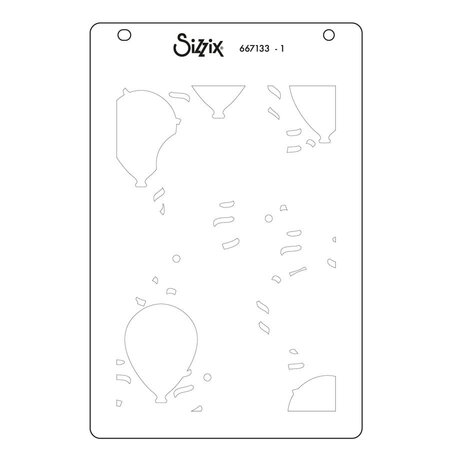 Sizzix Stacey Park A6 Layered Stencils Birthday Balloons (667133) Sizzix Stacey Park A6 Layered Stencils Birthday Balloons (667133)