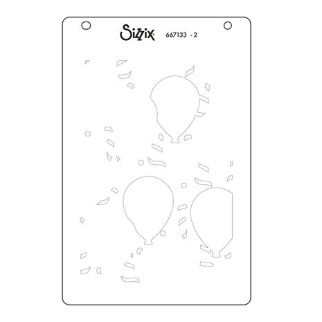 Sizzix Stacey Park A6 Layered Stencils Birthday Balloons (667133) Sizzix Stacey Park A6 Layered Stencils Birthday Balloons (667133)