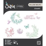 Sizzix Willow Wolfe Clear Stamps Birthday Blooms (667128)