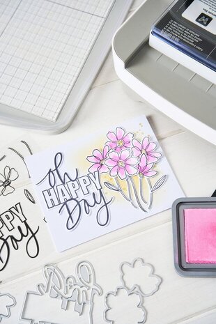 Sizzix Vicki Boutin Clear Stamps with Framelits Oh Happy Day (667134) Sizzix Vicki Boutin Clear Stamps with Framelits Oh Happy Day (667134)