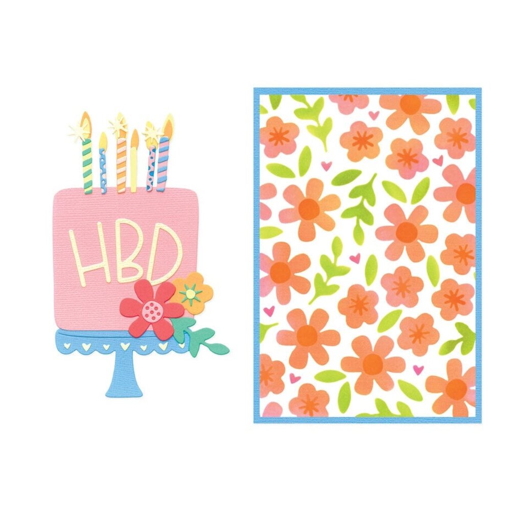 Sizzix Catherine Pooler Thinlits with Stencils Let's Eat Cake! (667129) Sizzix Catherine Pooler Thinlits with Stencils Let's Eat Cake! (667129)
