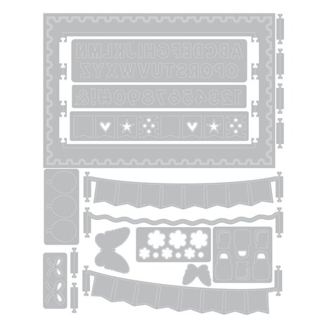 Sizzix 49 & Market Thinlits Die Set All about Banners (667055) Sizzix 49 & Market Thinlits Die Set All about Banners (667055)