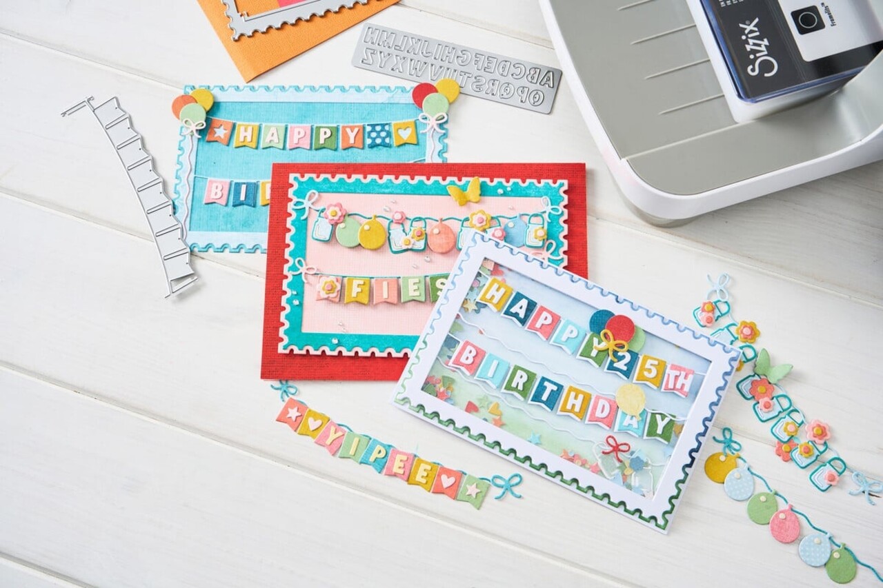 Sizzix 49 & Market Thinlits Die Set All about Banners (667055) Sizzix 49 & Market Thinlits Die Set All about Banners (667055)