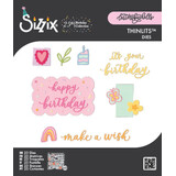Sizzix Letters by Shells Thinlits Die Set Birthday Doodles (667130)
