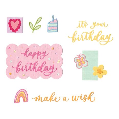 Sizzix Letters by Shells Thinlits Die Set Birthday Doodles (667130) Sizzix Letters by Shells Thinlits Die Set Birthday Doodles (667130)