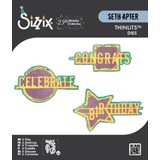 Sizzix Seth Apter Thinlits Die Set Word Wafers Birthday (667132)