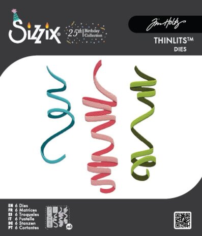 Sizzix PRE-ORDER (voor de 2e keer) Tim Holtz Thinlits Die Set Celebration Streamers (667209)