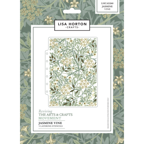 Lisa Horton Crafts Reviving The Arts Layering Stencils Jasmine Vine (LHCAS260)