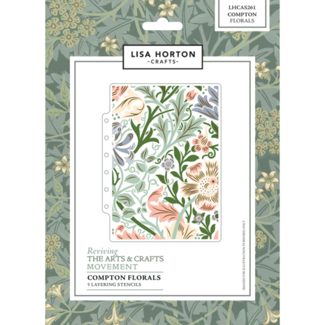 Lisa Horton Crafts Reviving The Arts Layering Stencils Compton Florals (LHCAS261) Lisa Horton Crafts Reviving The Arts Layering Stencils Compton Florals (LHCAS261)