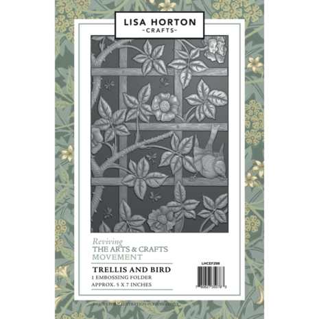 Lisa Horton Crafts Trellis and Bird 5x7 Inch 3D Embossing Folder (LHCEF298) Lisa Horton Crafts Trellis and Bird 5x7 Inch 3D Embossing Folder (LHCEF298)