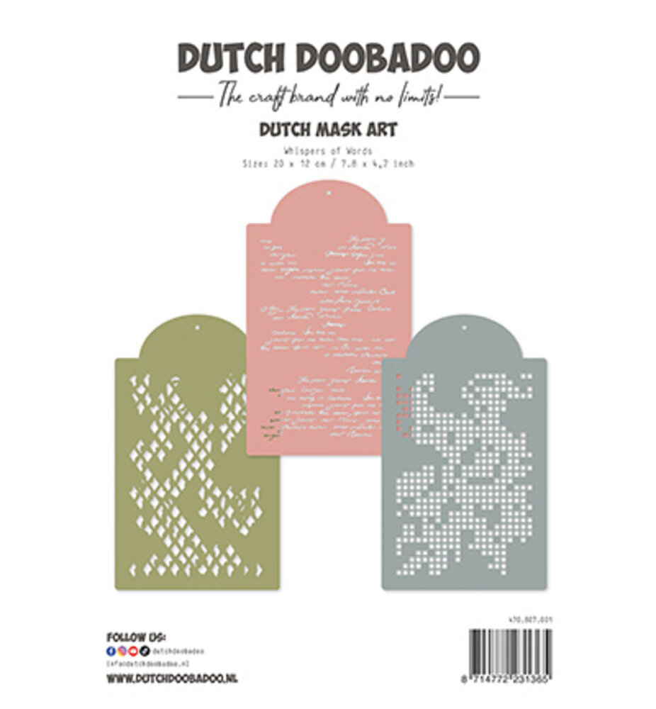 Dutch Doobadoo Dutch Mask Art Whispers of Words (470.807.001) Dutch Doobadoo Dutch Mask Art Whispers of Words (470.807.001)