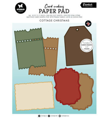 Studio Light Essentials Cottage Christmas A4 Card Making Pad (SL-ES-CMP38) Studio Light Essentials Cottage Christmas A4 Card Making Pad (SL-ES-CMP38)