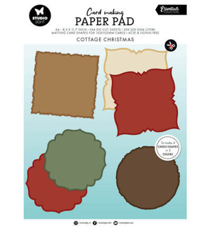 Studio Light Essentials Cottage Christmas A4 Card Making Pad (SL-ES-CMP39) Studio Light Essentials Cottage Christmas A4 Card Making Pad (SL-ES-CMP39)
