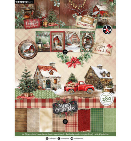 Studio Light Cottage Christmas A4 Die-Cut Paper Pad (SL-CC-DCPP483)