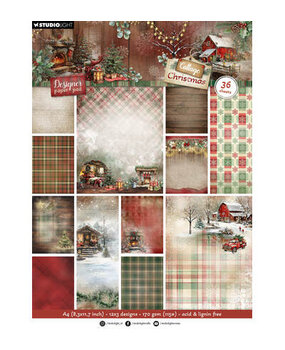 Studio Light Cottage Christmas A4 Background Paper Pad (SL-CC-DPP484) Studio Light Cottage Christmas A4 Background Paper Pad (SL-CC-DPP484)