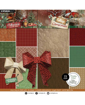 Studio Light Cottage Christmas 8x8 Inch Multi-Purpose Paper Pad (SL-CC-DPP486) Studio Light Cottage Christmas 8x8 Inch Multi-Purpose Paper Pad (SL-CC-DPP486)