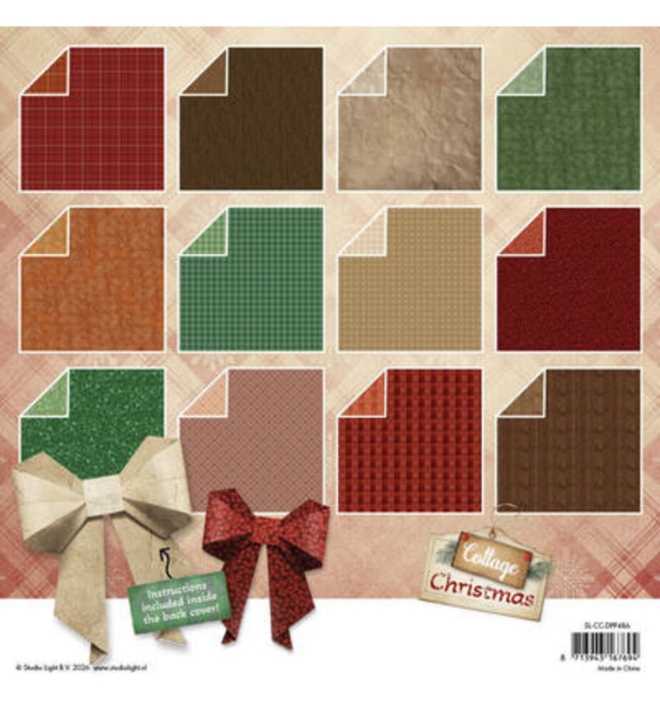 Studio Light Cottage Christmas 8x8 Inch Multi-Purpose Paper Pad (SL-CC-DPP486)