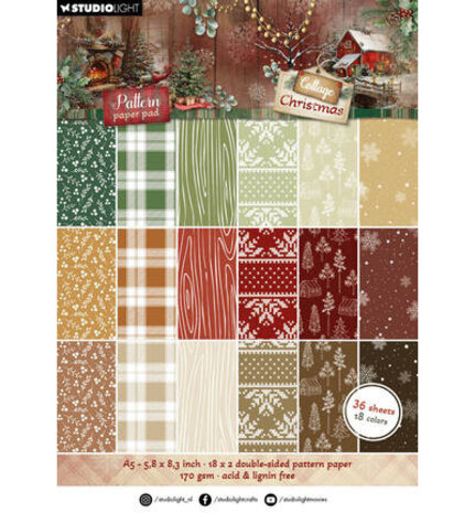 Studio Light Cottage Christmas A5 Pattern Paper Pad (SL-CC-PPP487)