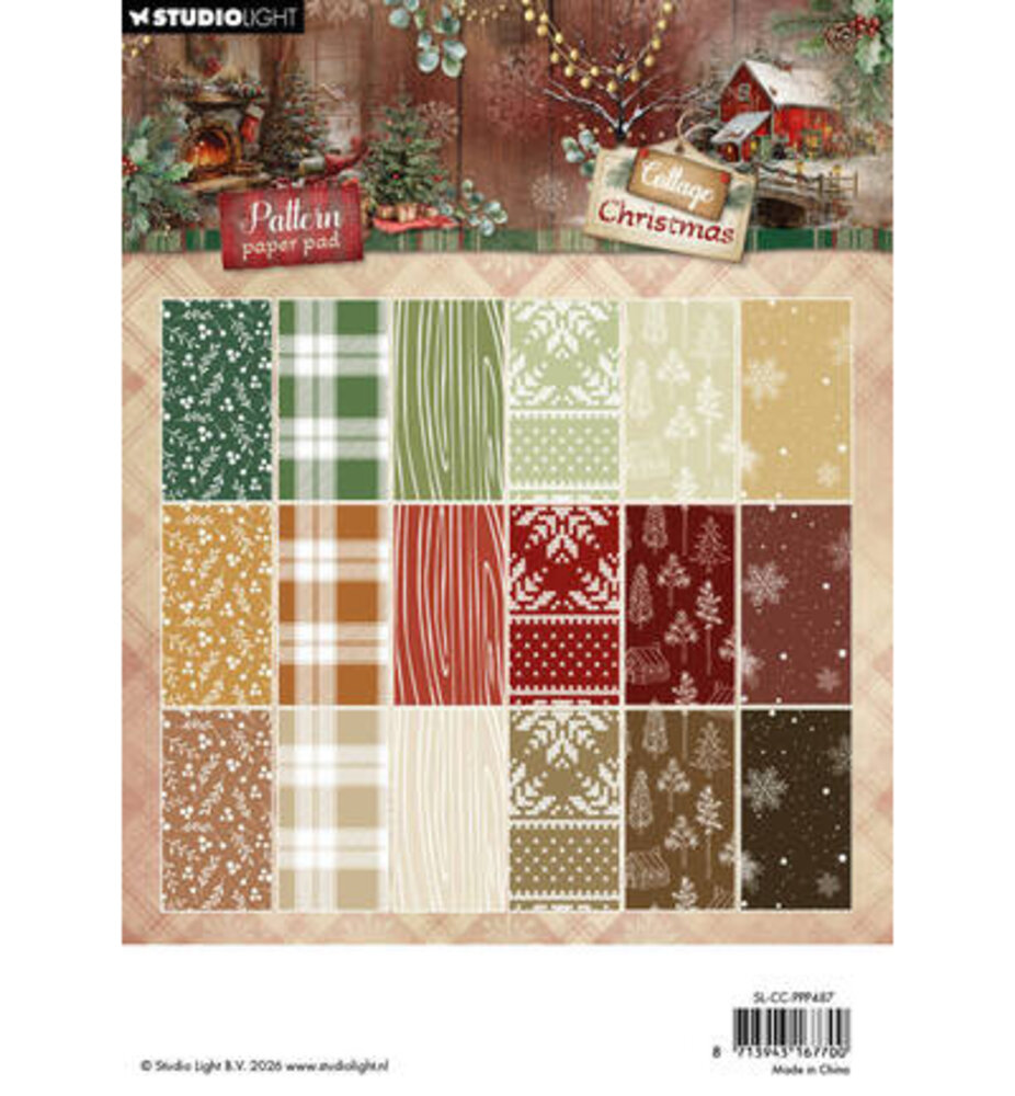 Studio Light Cottage Christmas A5 Pattern Paper Pad (SL-CC-PPP487)