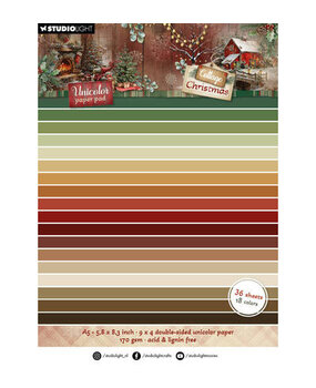 Studio Light Cottage Christmas A5 Unicolor Paper Pad (SL-CC-UPP488) Studio Light Cottage Christmas A5 Unicolor Paper Pad (SL-CC-UPP488)