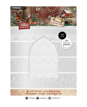 Studio Light Cottage Christmas A5 Vellum Paper Pad (SL-CC-VPP489) Studio Light Cottage Christmas A5 Vellum Paper Pad (SL-CC-VPP489)