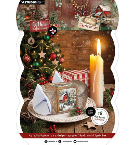 Studio Light Cottage Christmas Giftbox Paper Pad Christmas Cracker (SL-CC-GBPP491) Studio Light Cottage Christmas Giftbox Paper Pad Christmas Cracker (SL-CC-GBPP491)