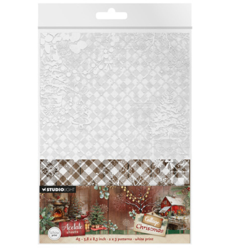 Studio Light Cottage Christmas Acetate Sheets A5 Snow & Landscape (SL-CC-ACS23)
