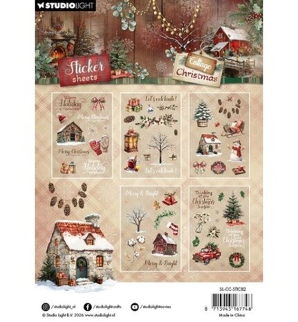 Studio Light Cottage Christmas Transparant Stickers Elements & Texts (SL-CC-STIC82)