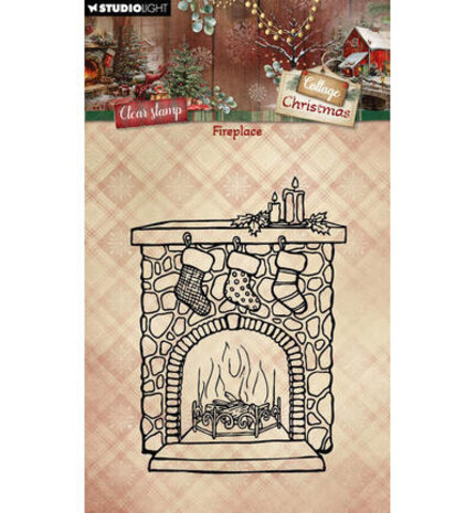 Studio Light Cottage Christmas Clear Stamp Fireplace (SL-CC-STAMP957)
