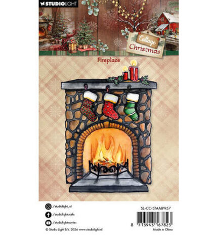 Studio Light Cottage Christmas Clear Stamp Fireplace (SL-CC-STAMP957)