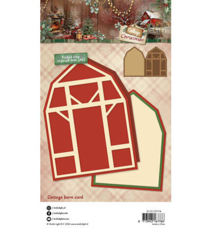 Studio Light Cottage Christmas Snijmal Cottage Barn Card (SL-CC-CD1114) Studio Light Cottage Christmas Snijmal Cottage Barn Card (SL-CC-CD1114)