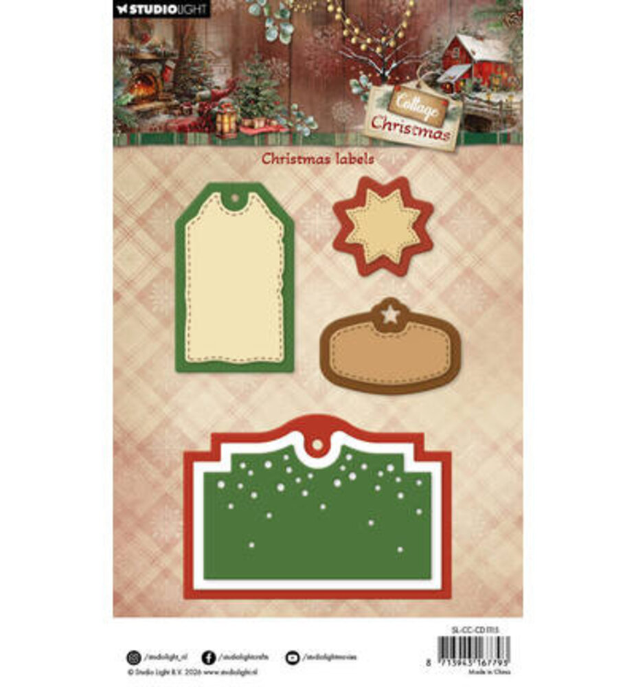 Studio Light Cottage Christmas Snijmal Christmas Labels (SL-CC-CD1115) Studio Light Cottage Christmas Snijmal Christmas Labels (SL-CC-CD1115)