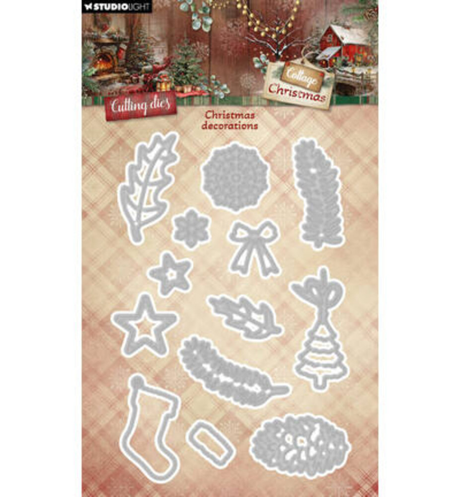 Studio Light Cottage Christmas Snijmal Christmas Decorations (SL-CC-CD1116) Studio Light Cottage Christmas Snijmal Christmas Decorations (SL-CC-CD1116)