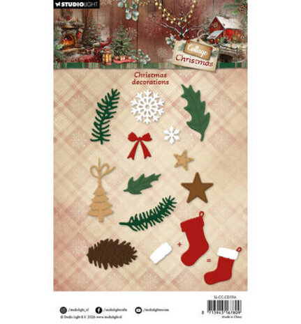 Studio Light Cottage Christmas Snijmal Christmas Decorations (SL-CC-CD1116) Studio Light Cottage Christmas Snijmal Christmas Decorations (SL-CC-CD1116)