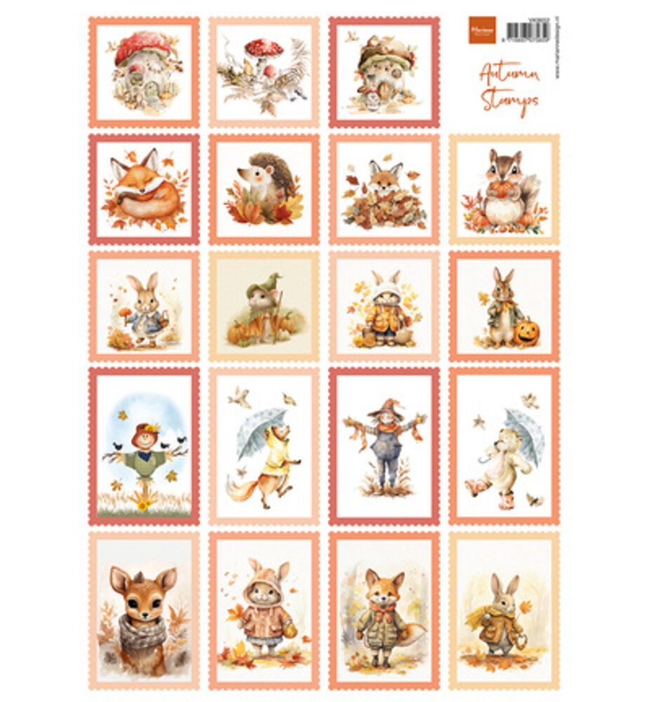 Marianne Design Knipvel A4 Autumn Stamps (VK9652)