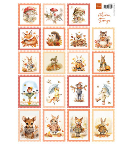 Marianne Design Knipvel A4 Autumn Stamps (VK9652)